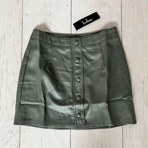 Lulus Most Fab Vegan Leather Mini Skirt - Picture 1 of 3